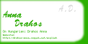 anna drahos business card